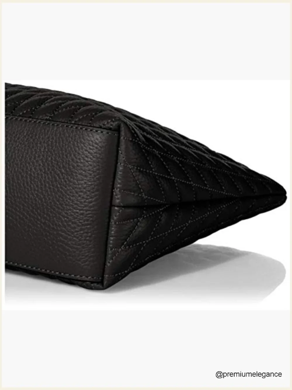Lamb Leather Quilted Chain Tote Bag with Gold Hardware